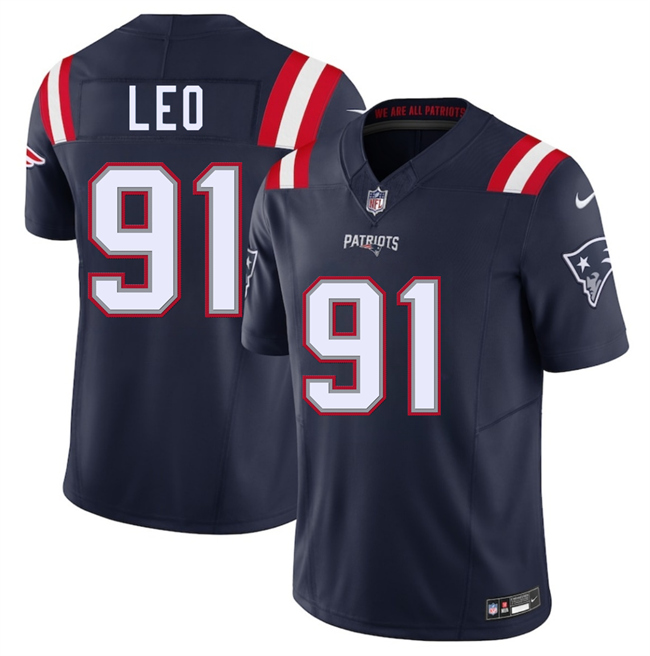 Men's New England Patriots #91 Titus Leo Navy 2025 F.U.S.E. Vapor Limited Stitched Football Jersey Men's New England Patriots #91 Titus Leo Navy 2025 F.U.S.E. Vapor Limited Stitched Football Jersey