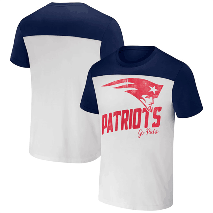 Men's New England Patriots Cream Navy X Darius Rucker Collection Colorblocked T-Shirt Men's New England Patriots Cream Navy X Darius Rucker Collection Colorblocked T-Shirt