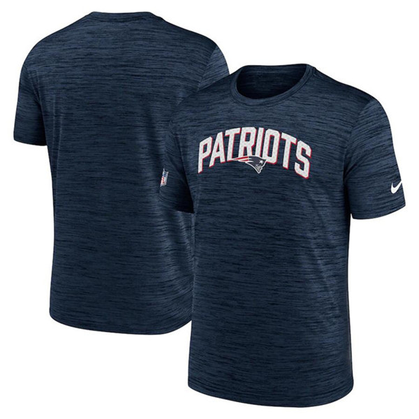 Men's New England Patriots Navy On-Field Sideline Velocity T-Shirt Men's New England Patriots Navy On-Field Sideline Velocity T-Shirt