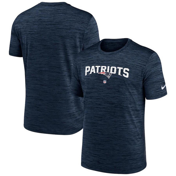 Men's New England Patriots Navy Velocity Performance T-Shirt Men's New England Patriots Navy Velocity Performance T-Shirt