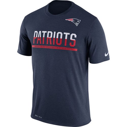 Men's New England Patriots Nike Practice Legend Performance T-Shirt Navy