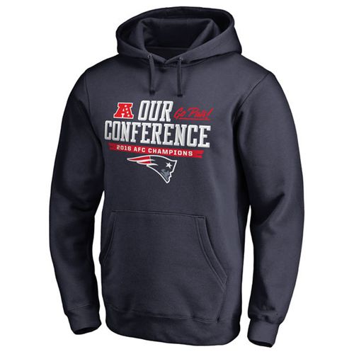 Men's New England Patriots Pro Line by Fanatics Branded Navy 2016 AFC Conference Champions Big & Tall Our Conference Pullover Hoodie Men's New England Patriots Pro Line by Fanatics Branded Navy 2016 AFC Conference Champions Big & Tall Our Conference Pullover Hoodie