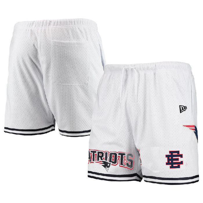 Men's New England Patriots Pro White Navy Shorts 001 Men's New England Patriots Pro White Navy Shorts 001