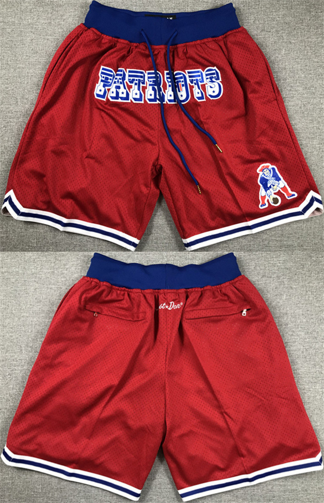 Men's New England Patriots Red Shorts Men's New England Patriots Red Shorts