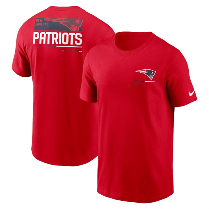 Men's New England Patriots Red Team Incline T-Shirt Men's New England Patriots Red Team Incline T-Shirt