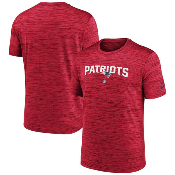 Men's New England Patriots Red Velocity Performance T-Shirt Men's New England Patriots Red Velocity Performance T-Shirt