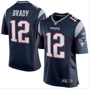 Men's New England Patriots Tom Brady Nike Navy Blue Silver Game Jersey Men's New England Patriots Tom Brady Nike Navy Blue Silver Game Jersey