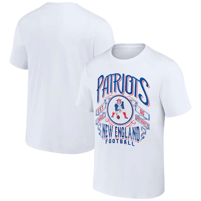 Men's New England Patriots White X Darius Rucker Collection Vintage Football T-Shirt Men's New England Patriots White X Darius Rucker Collection Vintage Football T-Shirt