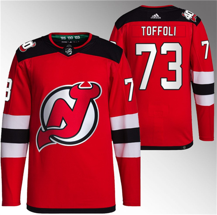 Men's New Jersey Devils #73 Tyler Toffoli Red Stitched Jersey Men's New Jersey Devils #73 Tyler Toffoli Red Stitched Jersey