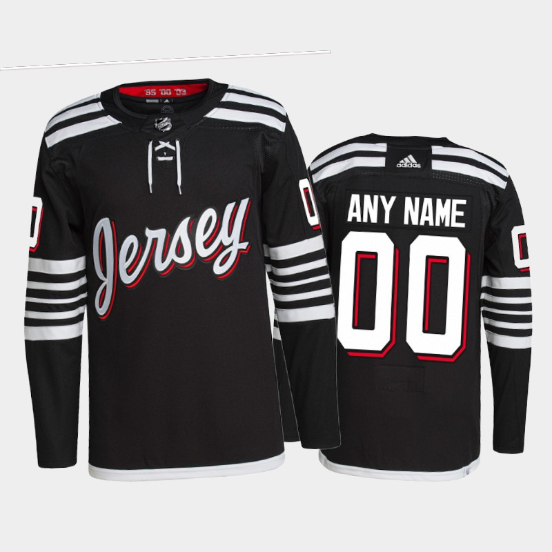 Men's New Jersey Devils Active Player Custom 2021 2022 Black Stitched Jersey Men's New Jersey Devils Active Player Custom 2021 2022 Black Stitched Jersey