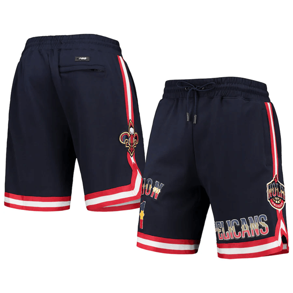Men's New Orleans Pelicans #1 Zion Williamson Navy Shorts 1