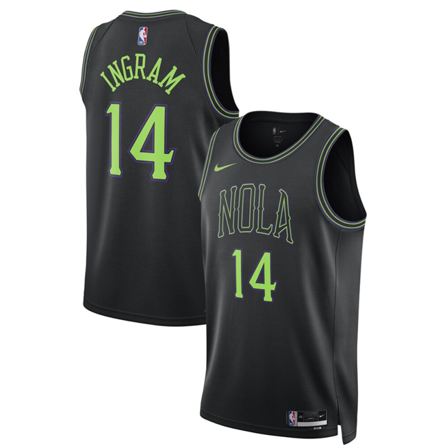 Men's New Orleans Pelicans #14 Micah Peavy Black 2025 26 City Ediiton Stitched Basketball Jersey Men's New Orleans Pelicans #14 Micah Peavy Black 2025 26 City Ediiton Stitched Basketball Jersey