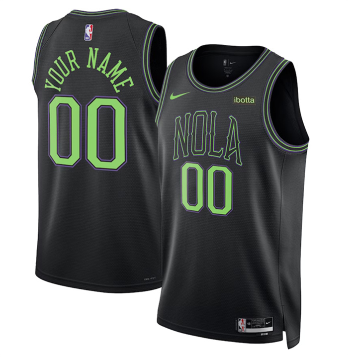 Men's New Orleans Pelicans Active Player Custom 2023 24 Black City Edition Stitched Basketball Jersey Men's New Orleans Pelicans Active Player Custom 2023 24 Black City Edition Stitched Basketball Jersey