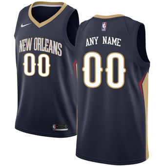 Men's New Orleans Pelicans Nike Navy Custom Jersey Men's New Orleans Pelicans Nike Navy Custom Jersey
