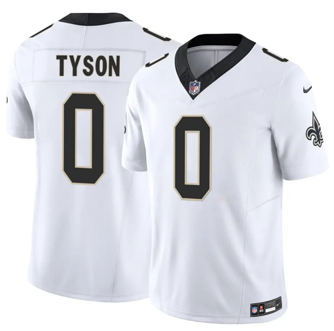 Men's New Orleans Saints #0 Jordyn Tyson White 2026 F.U.S.E Vapor Limited Stitched Football Jersey Men's New Orleans Saints #0 Jordyn Tyson White 2026 F.U.S.E Vapor Limited Stitched Football Jersey