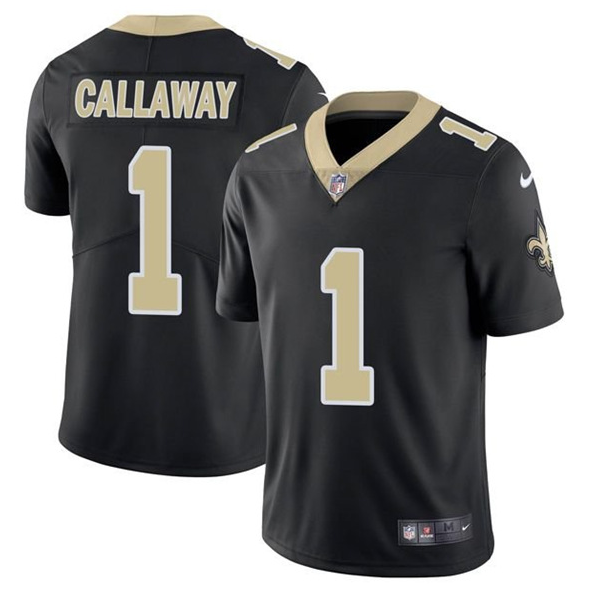 Men's New Orleans Saints #1 Marquez Callaway 2021 Black Vapor Untouchable Limited Stitched Jersey Men's New Orleans Saints #1 Marquez Callaway 2021 Black Vapor Untouchable Limited Stitched Jersey