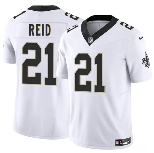 Men's New Orleans Saints #21 Justin Reid White 2025 F.U.S.E Vapor Limited Stitched Football Jersey
