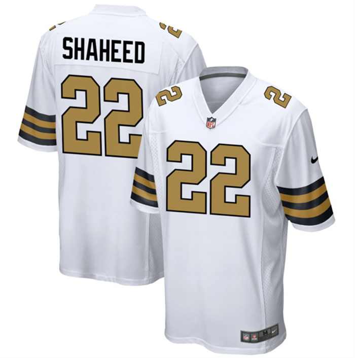 Men's New Orleans Saints #22 Rashid Shaheed White Color Rush Stitched Football Game Jersey Men's New Orleans Saints #22 Rashid Shaheed White Color Rush Stitched Football Game Jersey