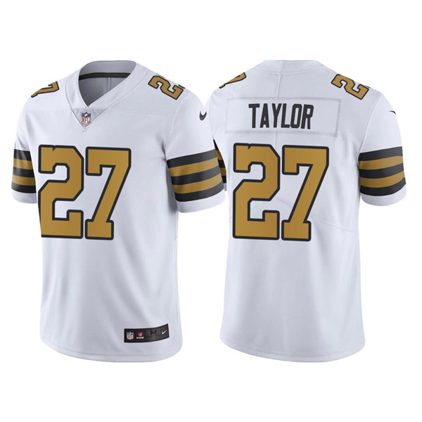 Men's New Orleans Saints #27 Alontae Taylor White Color Rush Limited Stitched Jersey Men's New Orleans Saints #27 Alontae Taylor White Color Rush Limited Stitched Jersey