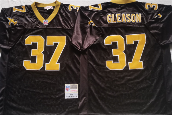 Men's New Orleans Saints #37 GLEASON Black Stitched Jersey Men's New Orleans Saints #37 GLEASON Black Stitched Jersey