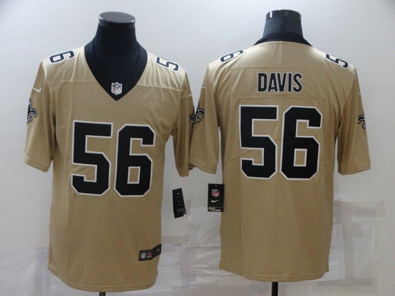 Men's New Orleans Saints #56 Demario Davis Gold 2019 Inverted Legend Stitched NFL Nike Limited Jersey Men's New Orleans Saints #56 Demario Davis Gold 2019 Inverted Legend Stitched NFL Nike Limited Jersey