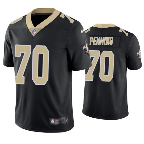 Men's New Orleans Saints #70 Trevor Penning Black Vapor Limited Stitched Jersey Men's New Orleans Saints #70 Trevor Penning Black Vapor Limited Stitched Jersey