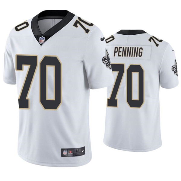 Men's New Orleans Saints #70 Trevor Penning White Vapor Limited Stitched Jersey Men's New Orleans Saints #70 Trevor Penning White Vapor Limited Stitched Jersey