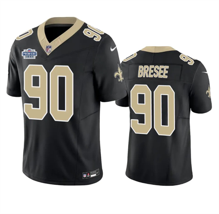 Men's New Orleans Saints #90 Bryan Bresee Black 2023 F.U.S.E. With Prem1ere Patch Vapor Untouchable Limited Stitched Football Jersey Men's New Orleans Saints #90 Bryan Bresee Black 2023 F.U.S.E. With Prem1ere Patch Vapor Untouchable Limited Stitched Football Jersey