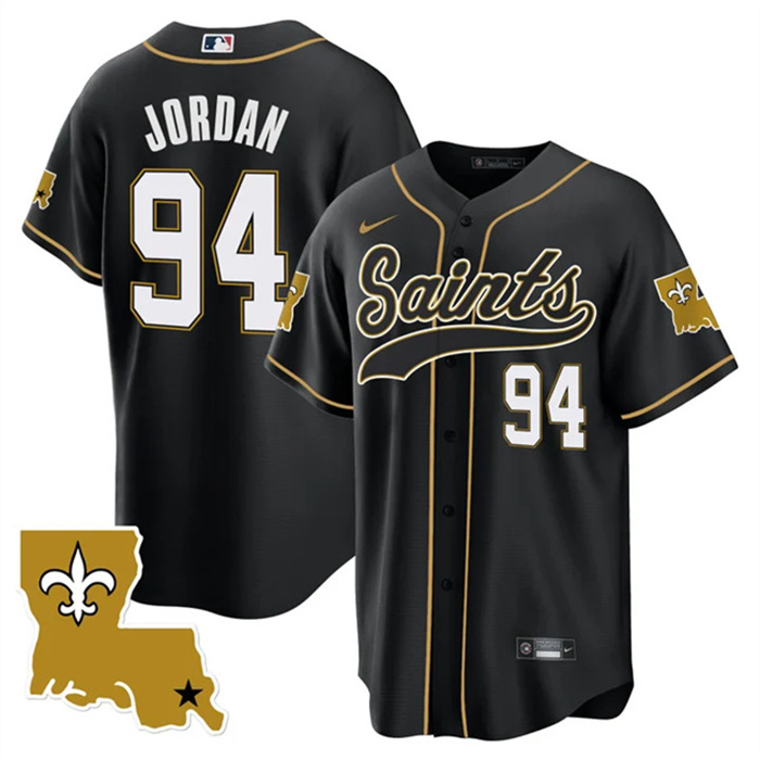 Men's New Orleans Saints #94 Cameron Jordan Black 1987 Legacy Cool Base Stitched Baseball Jersey Men's New Orleans Saints #94 Cameron Jordan Black 1987 Legacy Cool Base Stitched Baseball Jersey
