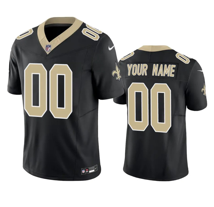 Men's New Orleans Saints Active Player Custom Black 2023 F.U.S.E. Vapor Untouchable Limited Stitched Jersey Men's New Orleans Saints Active Player Custom Black 2023 F.U.S.E. Vapor Untouchable Limited Stitched Jersey