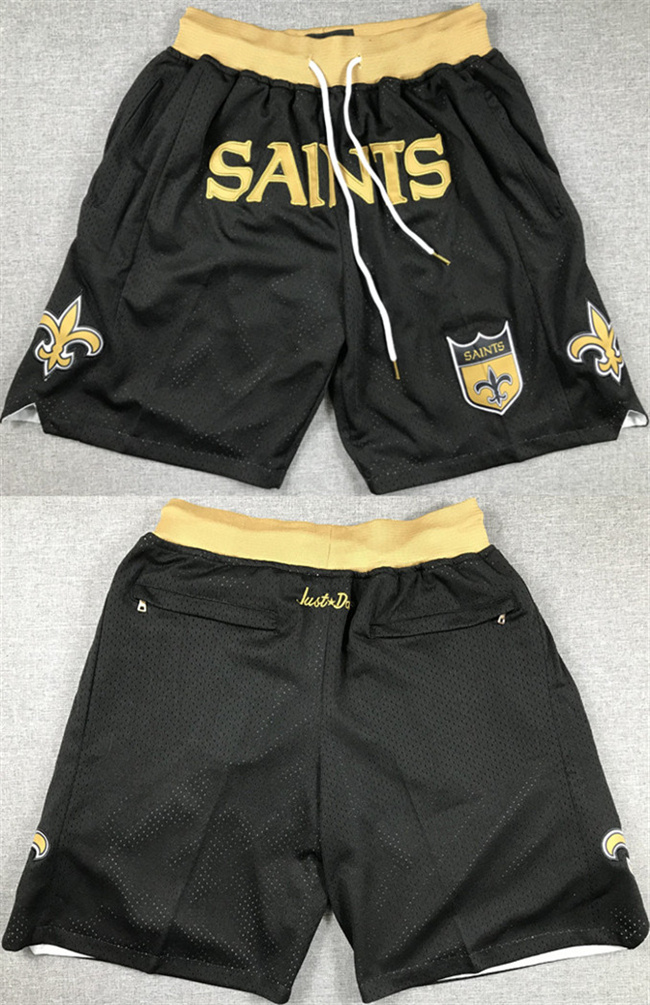 Men's New Orleans Saints Black Shorts Men's New Orleans Saints Black Shorts