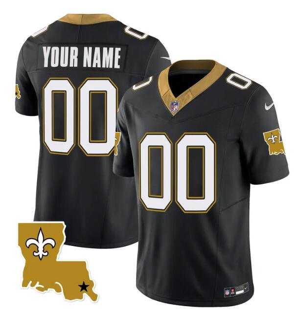 Men's New Orleans Saints Customized Black 2023 F.U.S.E. 1987 Legacy Vapor Stitched Jersey Men's New Orleans Saints Customized Black 2023 F.U.S.E. 1987 Legacy Vapor Stitched Jersey