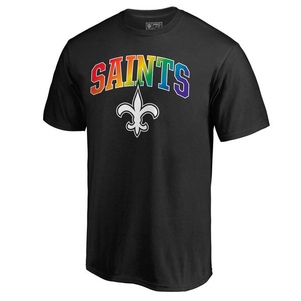 Men's New Orleans Saints NFL Pro Line By Fanatics Branded Black Big & Tall Pride T-Shirt