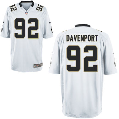 Men's New Orleans Saints Nike #92 Marcus Davenport White Elite Jersey