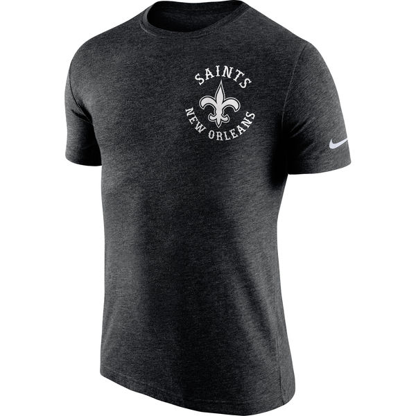 Men's New Orleans Saints Nike Black Helmet Tri Blend T-Shirt Men's New Orleans Saints Nike Black Helmet Tri Blend T-Shirt