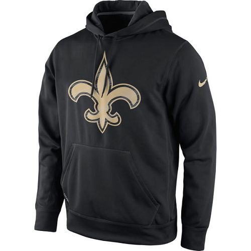 Men's New Orleans Saints Nike Black Warp Performance Pullover Hoodie Men's New Orleans Saints Nike Black Warp Performance Pullover Hoodie