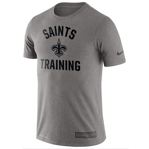 Men's New Orleans Saints Nike Heathered Gray Training Men's New Orleans Saints Nike Heathered Gray Training
