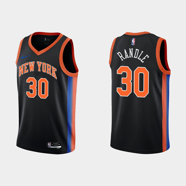 Men's New Yok Knicks #30 Julius Randle 2022-23 Black City Edition Stitched Basketball Jersey Men's New Yok Knicks #30 Julius Randle 2022-23 Black City Edition Stitched Basketball Jersey
