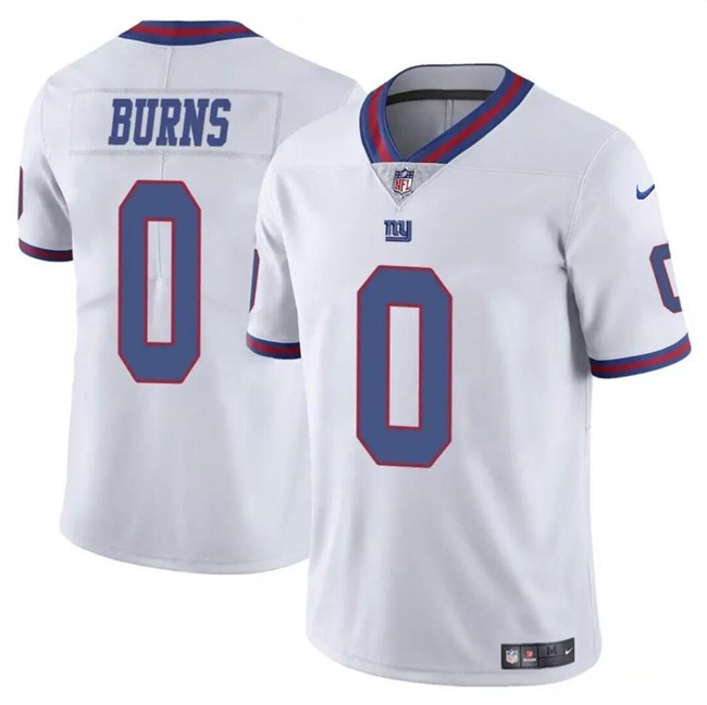Men's New York Giants #0 Brian Burns White Limited Stitched Jersey Men's New York Giants #0 Brian Burns White Limited Stitched Jersey