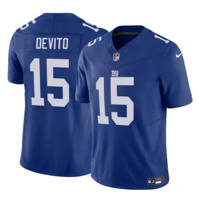 Men's New York Giants #15 Tommy DeVito Blue 2023 F.U.S.E. Vapor Untouchable Limited Stitched Jersey Men's New York Giants #15 Tommy DeVito Blue 2023 F.U.S.E. Vapor Untouchable Limited Stitched Jersey