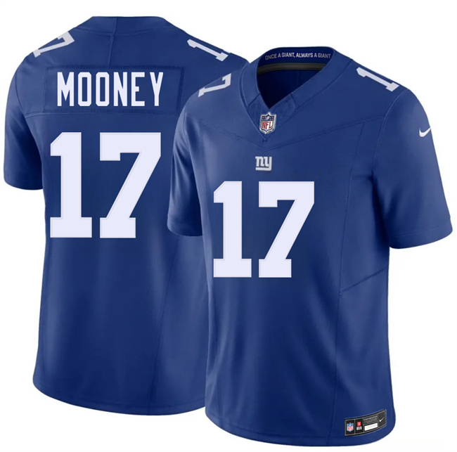 Men's New York Giants #17 Darnell Mooney Blue 2026 F.U.S.E. Vapor Untouchable Limited Stitched Jersey Men's New York Giants #17 Darnell Mooney Blue 2026 F.U.S.E. Vapor Untouchable Limited Stitched Jersey