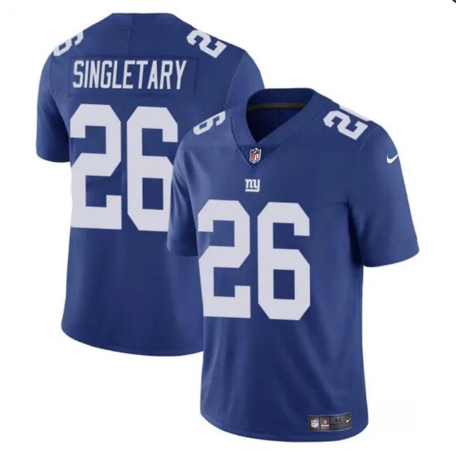 Men's New York Giants #26 Devin Singletary Blue Vapor Untouchable Limited Stitched Jersey Men's New York Giants #26 Devin Singletary Blue Vapor Untouchable Limited Stitched Jersey