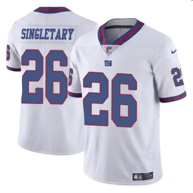 Men's New York Giants #26 Devin Singletary White Color Rush Limited Stitched Jersey Men's New York Giants #26 Devin Singletary White Color Rush Limited Stitched Jersey