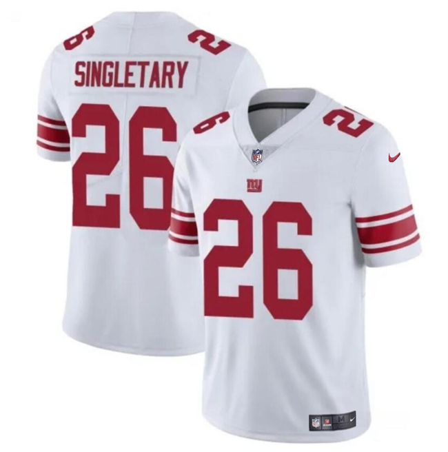 Men's New York Giants #26 Devin Singletary White Vapor Untouchable Limited Stitched Jersey Men's New York Giants #26 Devin Singletary White Vapor Untouchable Limited Stitched Jersey