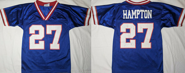 Men's New York Giants #27 Rodney Craig Hampton Blue Stitched Jersey Men's New York Giants #27 Rodney Craig Hampton Blue Stitched Jersey