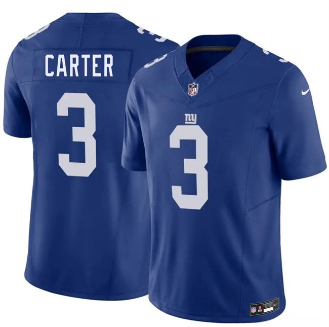 Men's New York Giants #3 Abdul Carter Blue 2026 F.U.S.E. Vapor Untouchable Limited Stitched Jersey Men's New York Giants #3 Abdul Carter Blue 2026 F.U.S.E. Vapor Untouchable Limited Stitched Jersey
