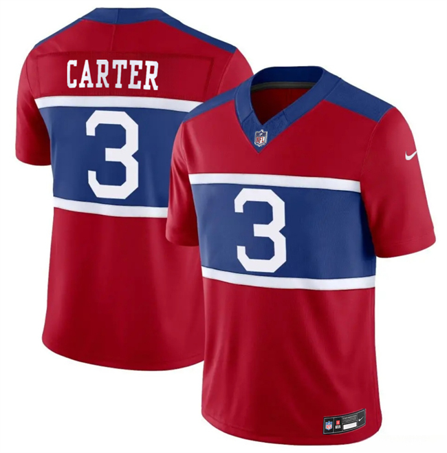 Men's New York Giants #3 Abdul Carter Red 2026 Alternate Vapor F.U.S.E. Limited Stitched Football Jersey Men's New York Giants #3 Abdul Carter Red 2026 Alternate Vapor F.U.S.E. Limited Stitched Football Jersey