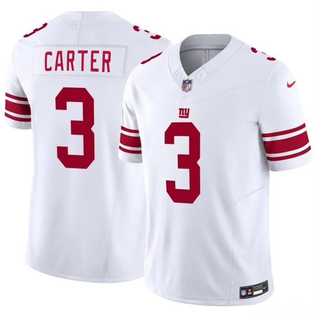 Men's New York Giants #3 Abdul Carter White 2026 F.U.S.E. Vapor Untouchable Limited Stitched Jersey Men's New York Giants #3 Abdul Carter White 2026 F.U.S.E. Vapor Untouchable Limited Stitched Jersey