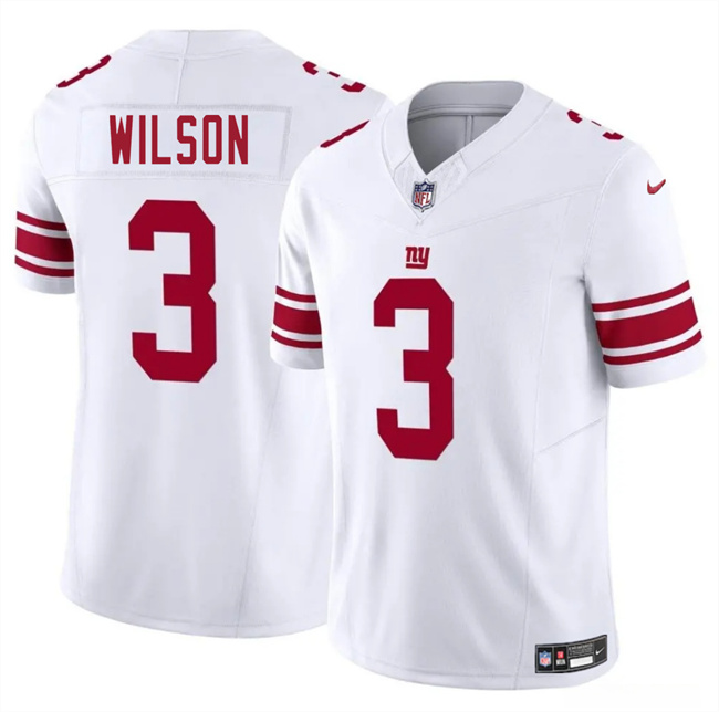 Men's New York Giants #3 Russell Wilson White 2025 F.U.S.E. Vapor Untouchable Limited Stitched Jersey Men's New York Giants #3 Russell Wilson White 2025 F.U.S.E. Vapor Untouchable Limited Stitched Jersey