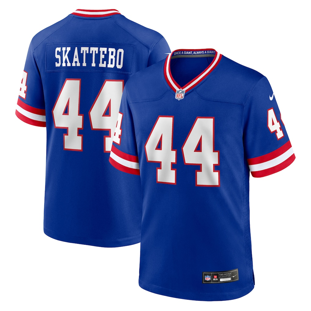 Men's New York Giants #44 Cam Skattebo Royal Vapor Limited Stitched Football Jerse